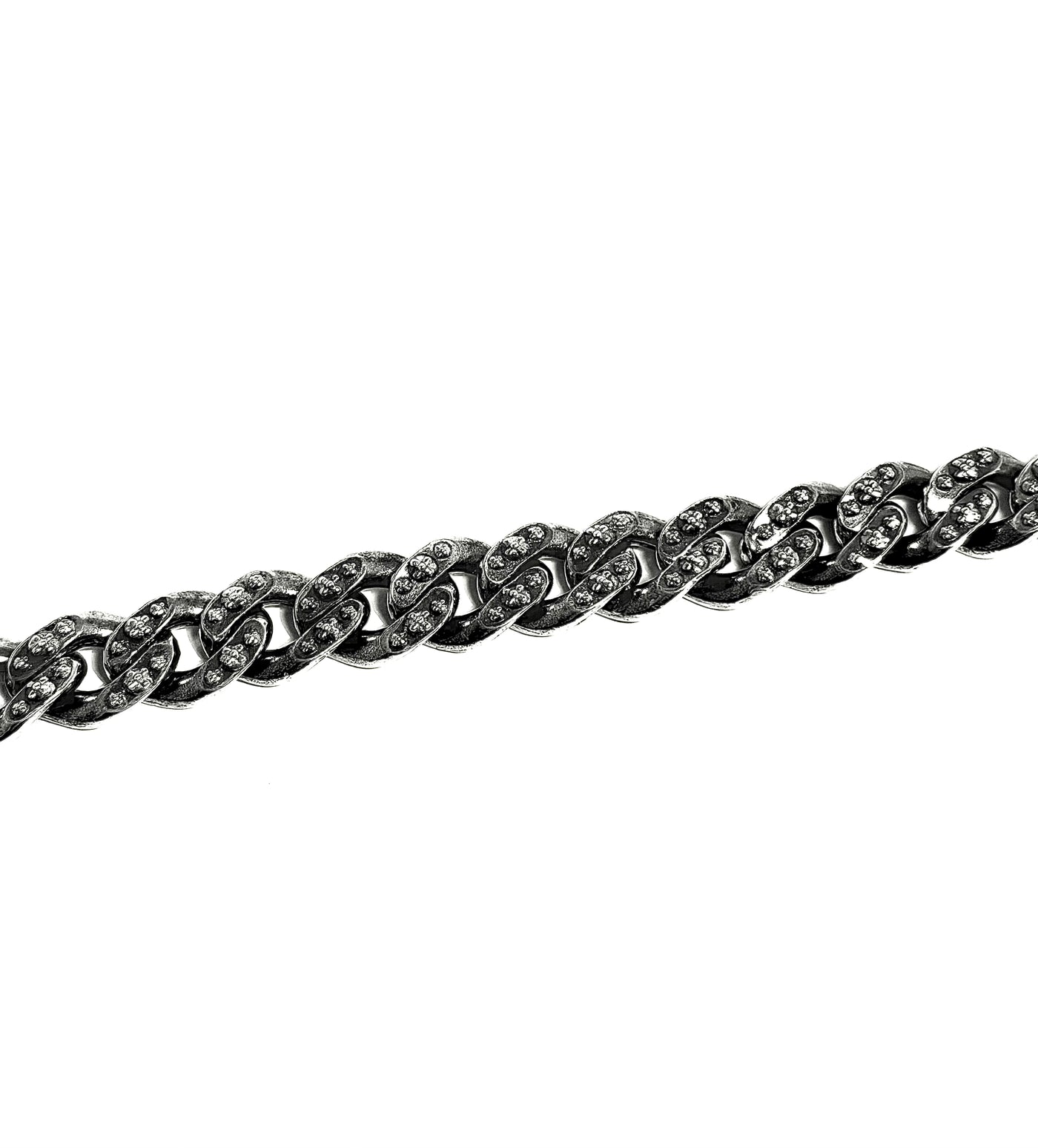 BUTTON "X" CUBAN LINK BRACELET