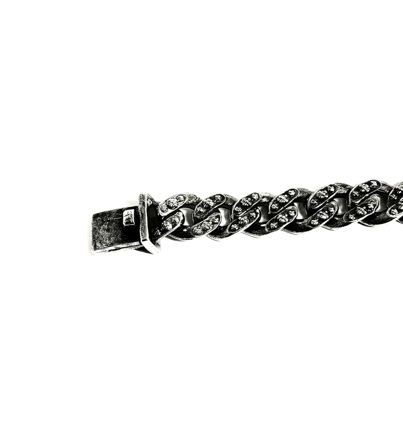 BUTTON "X" CUBAN LINK BRACELET